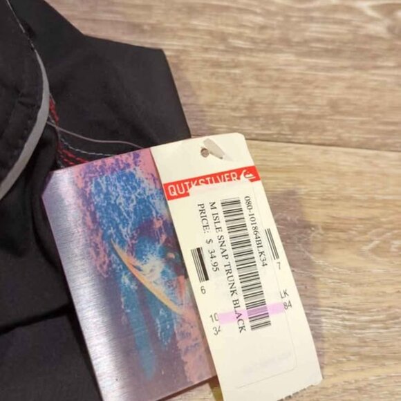 Quicksilver men's size 34 snap trunk black new - Picture 5 of 5